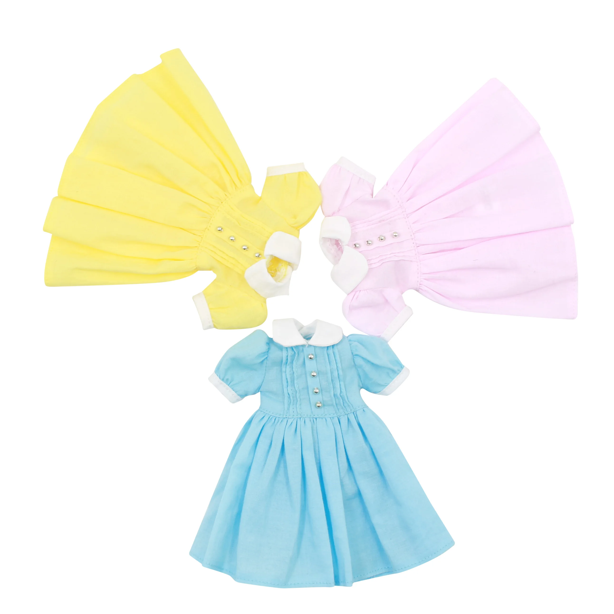 ICY DBS Blyth doll licca body pink blue yellow dress simple clothes cute