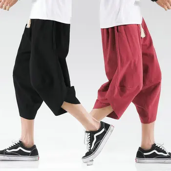남성용 하라주쿠 캐주얼 하렘 팬츠, 헐렁한 하이 퀄리티 조거 스웻팬츠, 스트리트웨어, 라지 사이즈, 여름 5XL