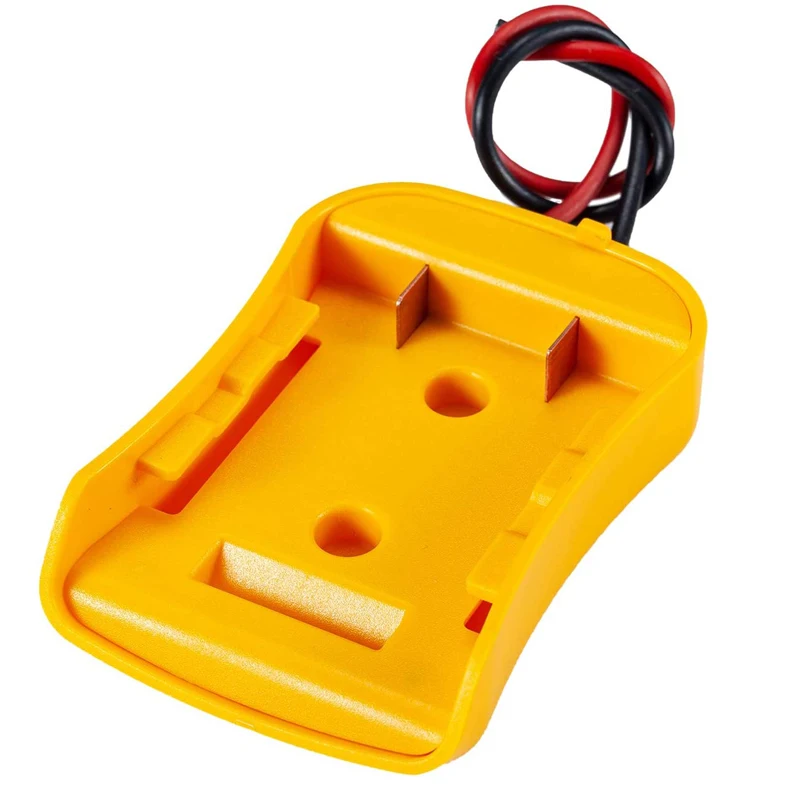 Battery Adapter for 18V 20V MAX Battery Dock Holder Power Mount Connector with 12 Gauge Robotics DIY Power Tools yellow