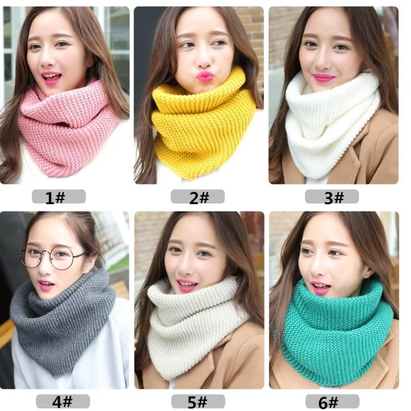 VISROVER – écharpes de couleur pour femmes, écharpe en tricot pour l\'hiver, écharpe chaude, Infinity Snood pour dames, écharpe à boucle d\'anneau,