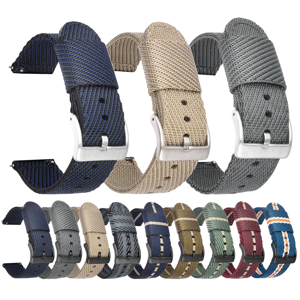 

Quick release straps For Huami Amazfit GTR 2e/GTS 2 mini/Bip S 22mm 20mm Woven nylon Watch Band Watchband Bracelet Wriststrap