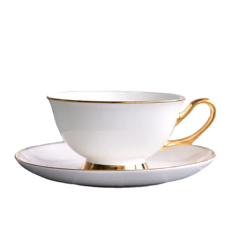 15 pieces of bone china coffee set, 6 cups and plates of ceramic Western coffee set, household gift