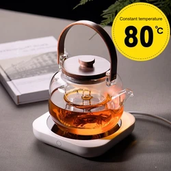 Retro Coffee Cup Warmer with Timer High Quality Coffee Mug Warmer Plate for Cocoa Tea Water Milk Heater Birthday Christmas Gift