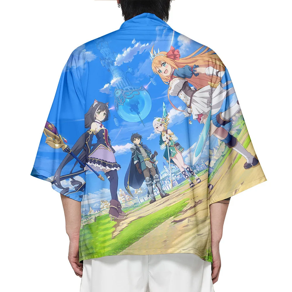 Princess Connect Re:Dive Anime Japan Kimono Haori Yukata Cosplay Women/Men Fashion Summer Casual Short Sleeve Streetwear Shirt