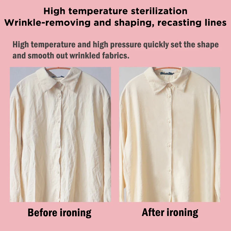 Vaporizador elétrico portátil a vapor, poderoso vaporizador de roupa portátil em 15 segundos, ferro de passar à vapor, para viagem em casa