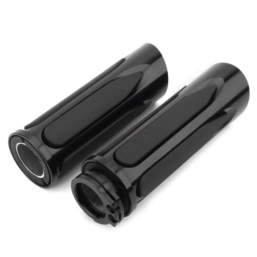 25mm Motorcycle Handle Grips CNC Soft Touch Comfort Handlebar Grip For Harley Touring Sportster 883 1200 XL Dyna Softail VRSC