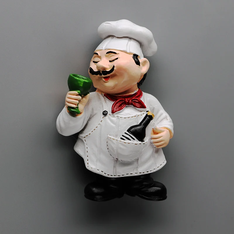 Restaurant Chef refrigerator pasted bread Master 3D fridge magnet magnetic refrigerator pasted hand-made collection Great Chefs