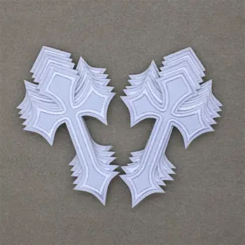 10片裝十字形布貼,DIY刺繡貼花,熨燙式布貼,適用於服裝、牛仔褲、貼紙、徽章(7.0x10.3公分) 10 最佳銷售 牛仔褲補丁 - №2