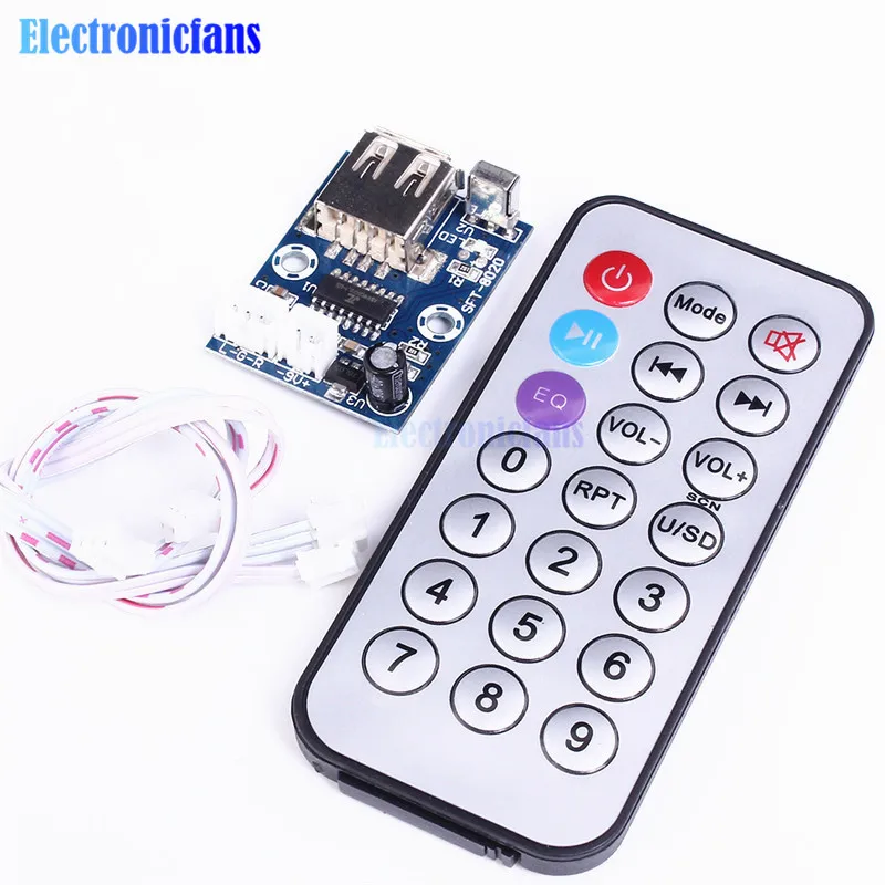 Car Wireless Bluetooth MP3 Sound Card Decoder Board USB TF MP3 WAV U-Disk Reader MP3 Player Amplifier Board Module For Arduino