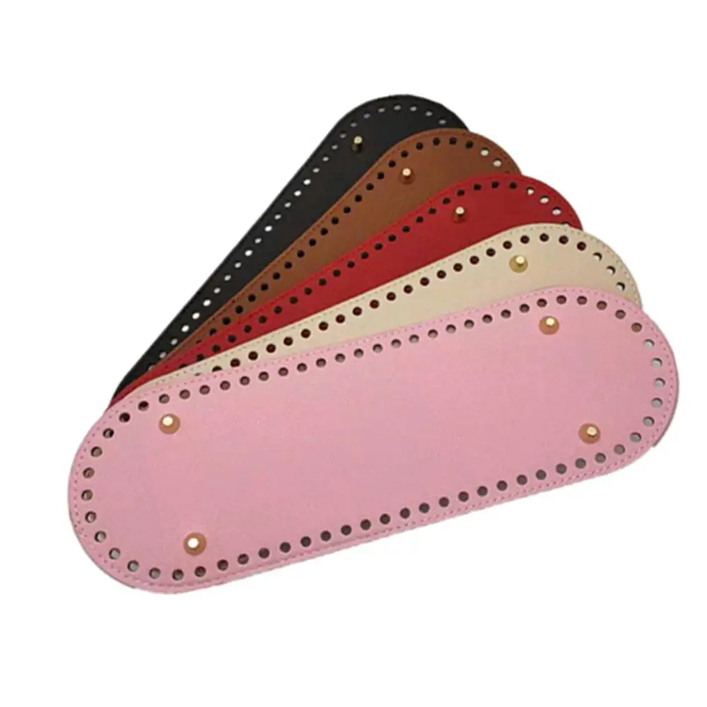 30*10cm Oval Lang Unten Für Gestrickte Tasche Pu Leder Tasche Zubehör Handgemachte Bottom Mit 38 Löcher Diy häkeln Tasche Böden