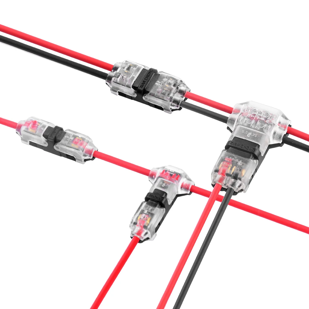 5pcs Quick Splice Scotch Lock Wire Wiring Connector for 1 Pin 2 Pin 22-18AWG LED Strip Wire Car Audio Cable Terminals Crimp