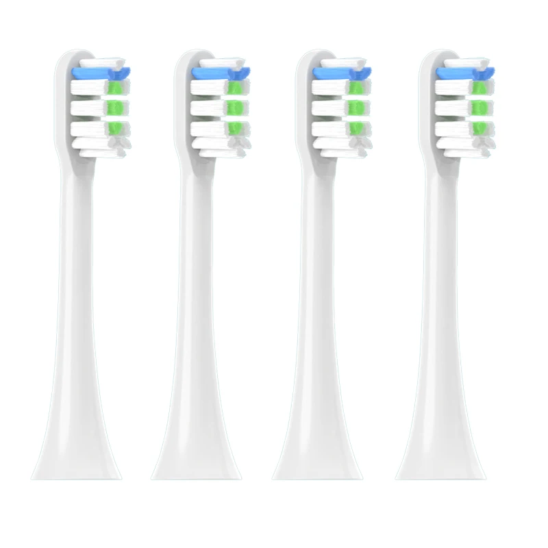 4Pcs สำหรับ SOOCAS X3/X3U/X5เปลี่ยนหัวแปรงสีฟัน Sonic แปรงสีฟันไฟฟ้าหัวแปรงหัวแปรงสมาร์ทหัว50Pcs ไหมขัดฟัน