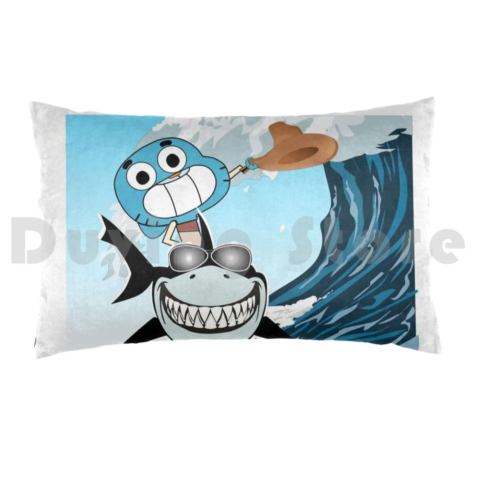 The Amazing World Pillow Case DIY 50*70 Theamazingworld Gumball Darwin T Shir Stiker