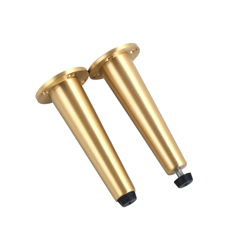 1 piece 80mm-250mm  Brass Furniture Leg Sofa Foot Table Cabinet Bed Wardrobe Holder Nordic Luxury Gold Brass Hardware