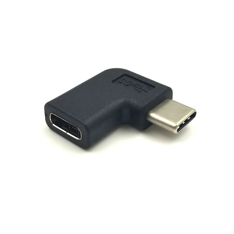 USB 3.1タイプCメス-オス、90度角度、左右アダプター、コンバーターコネクター