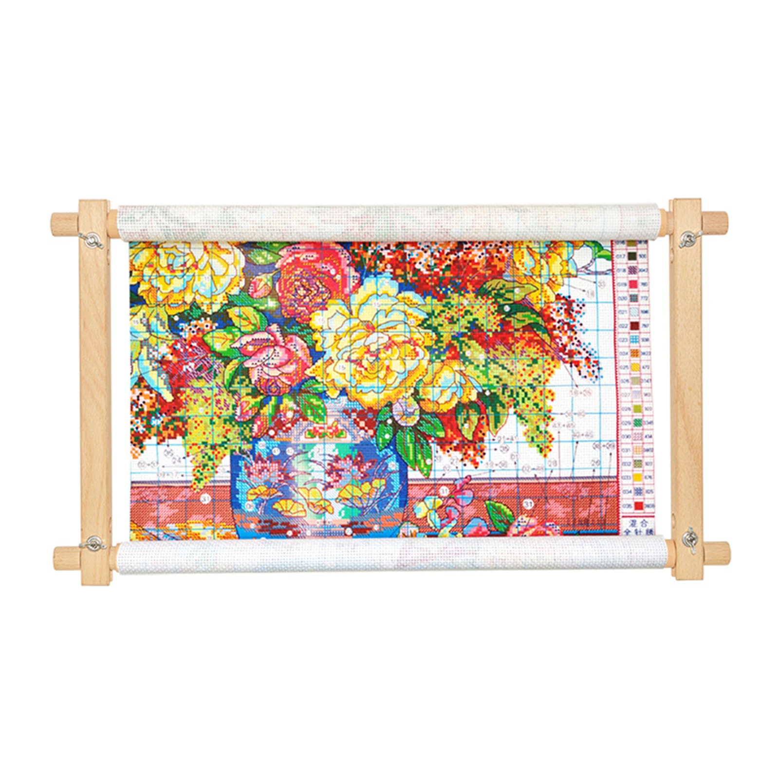 Tapestry Scroll Embroidery Frame Cross Stitch DIY Quilting Tool 46x25.5cm