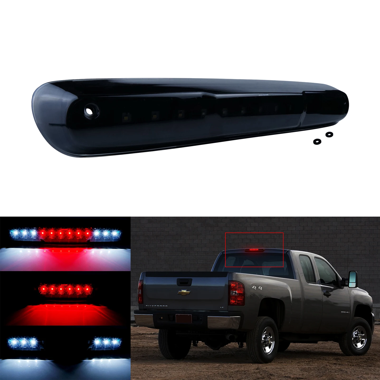 ANGRONG 1X LED Third 3rd High Mount Brake Light Fit Chevrolet Silverado GMC Sierra 07-14 US