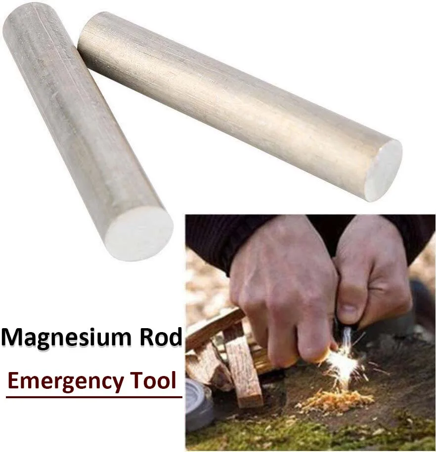 5pcs/10pcs 99.99% Magnesium Metal Rod Mg Fire Tool Survival Emergency Tool Flint Fire Making