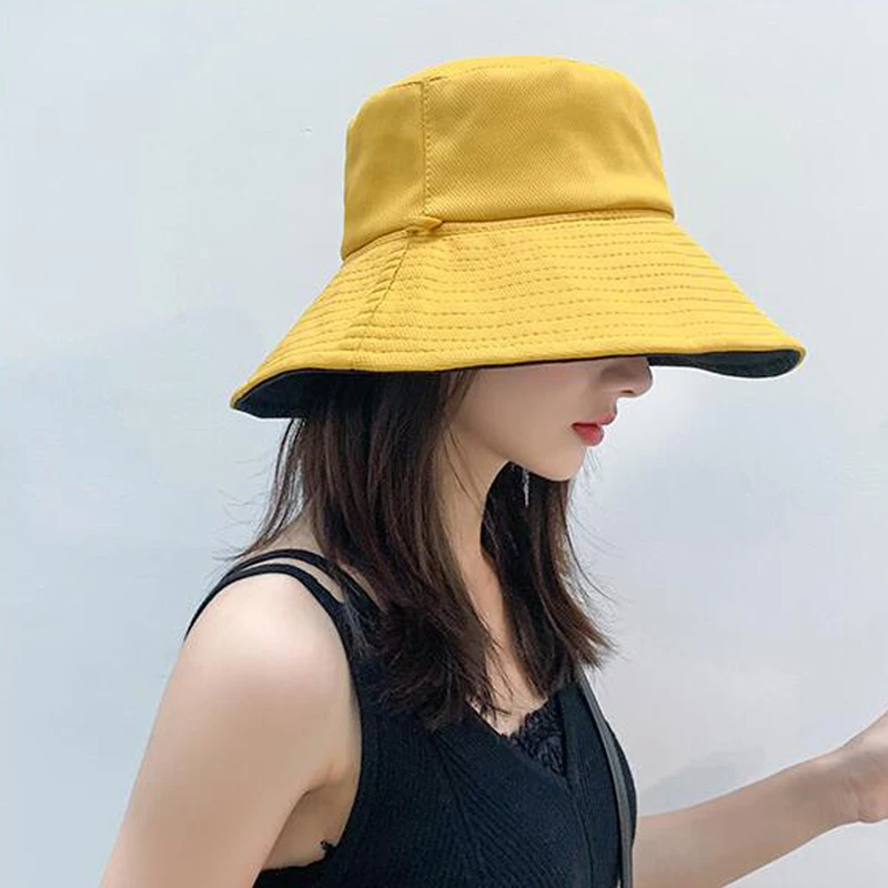 2023 Fashion  fisherman hat womens outdoor shade bucket hats wild tide cap cotton bucket caps for men casquette