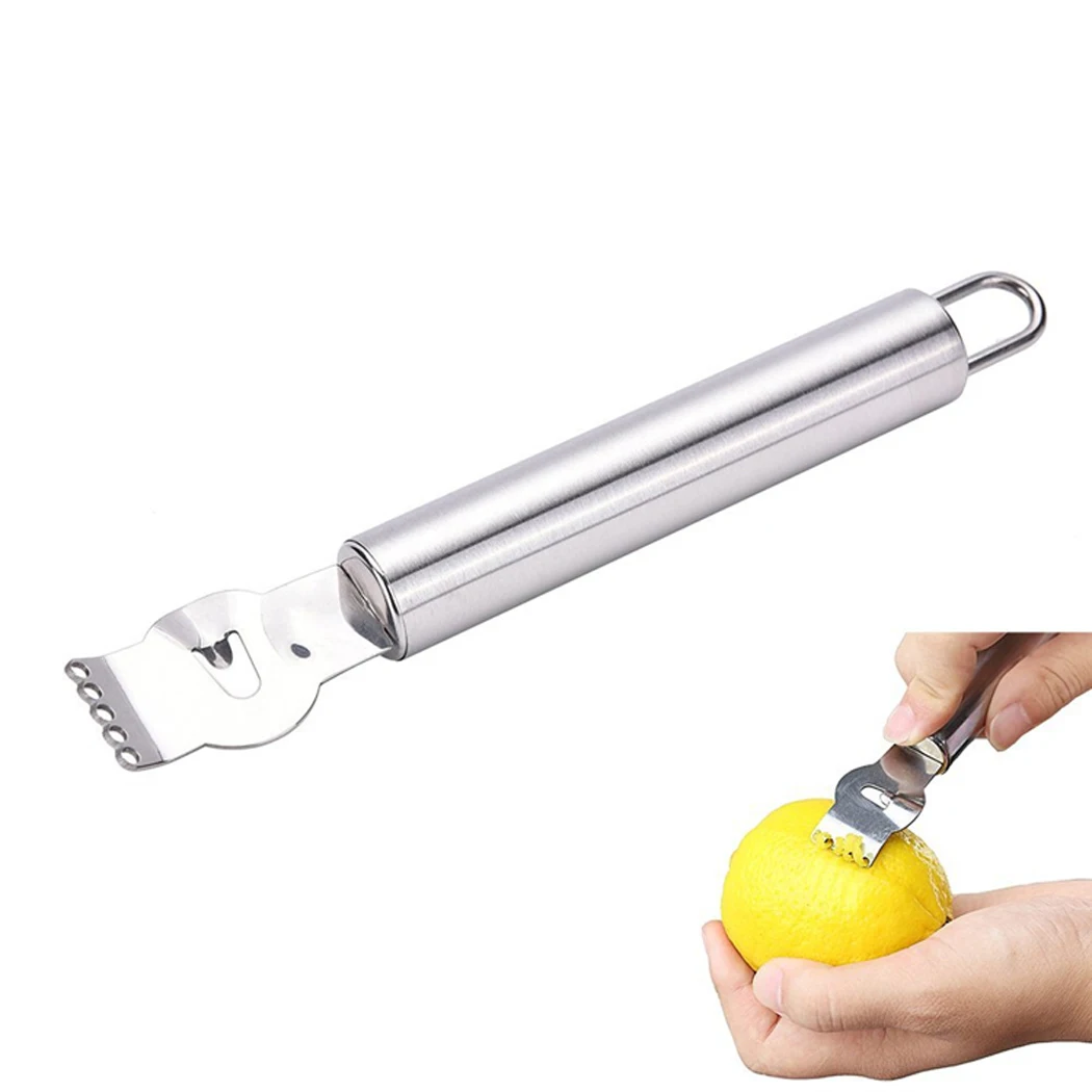 Stainless Steel Lemon Grater Kitchen Zester Multifunctional Lemon Zester Fruit Grater Peeling Knife Kitchen Gadgets Accessories