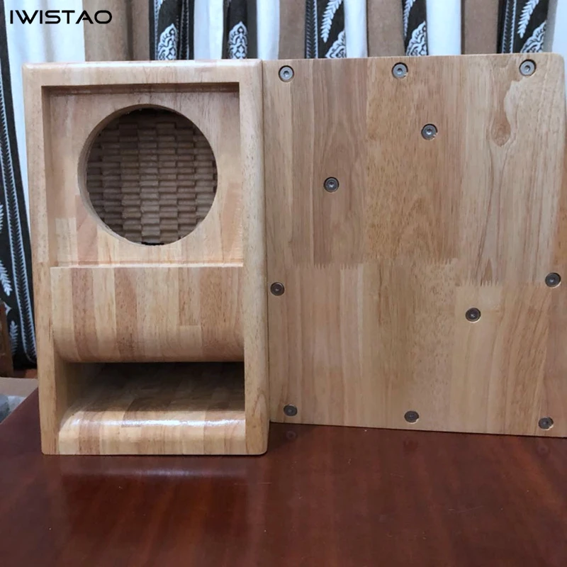 IWISTAO – haut-parleur HIFI vide, 5 pouces, 1 paire, Structure en labyrinthe fini avec bois massif, pour une gamme complète de haut-parleurs, bricolage