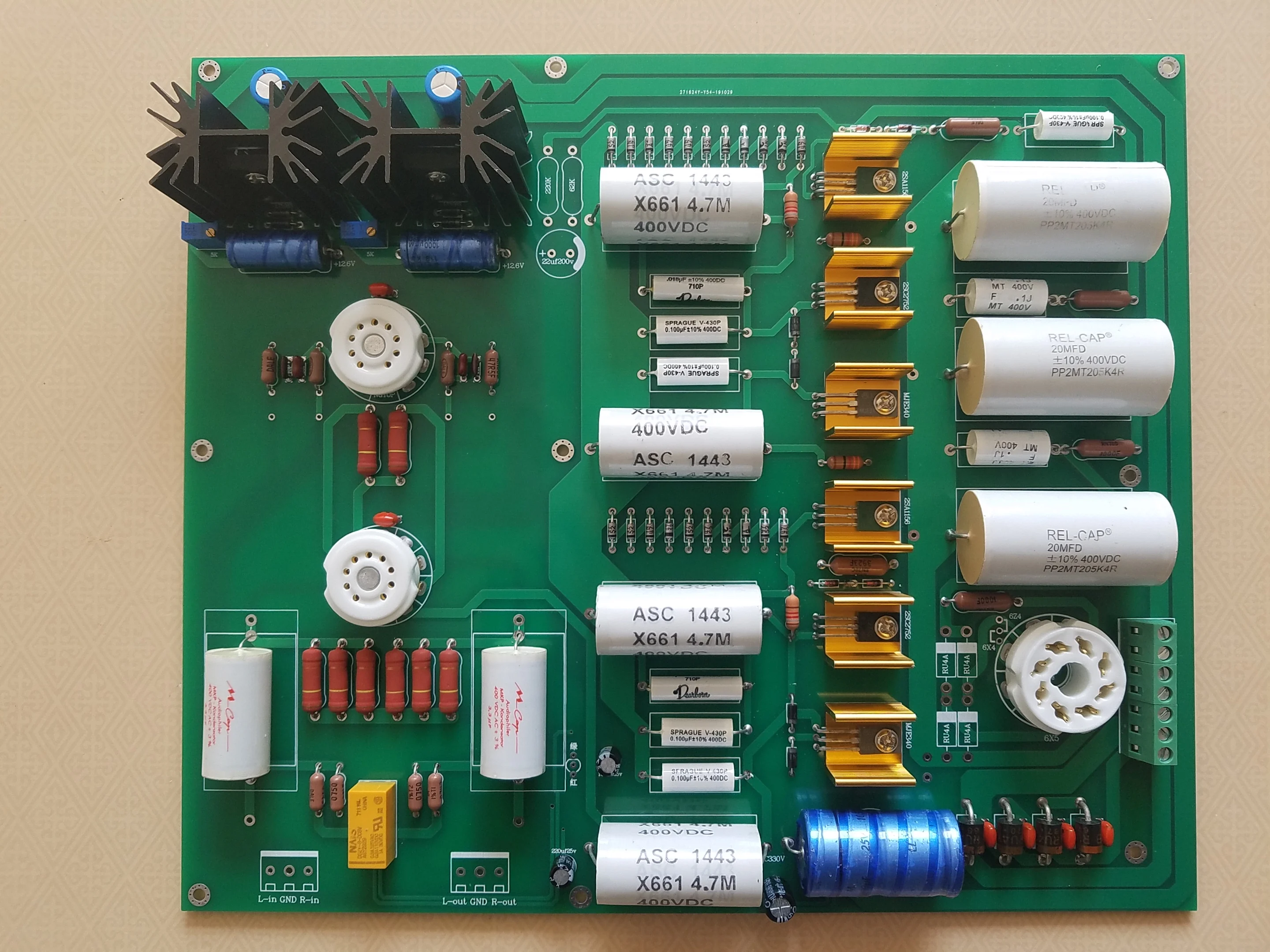 Latest  Reference Conrad-Johnson PV12 circuit  Finished board  6Z4,6X4,6X5  tube preamplifier board  SIZE:270*230 MM