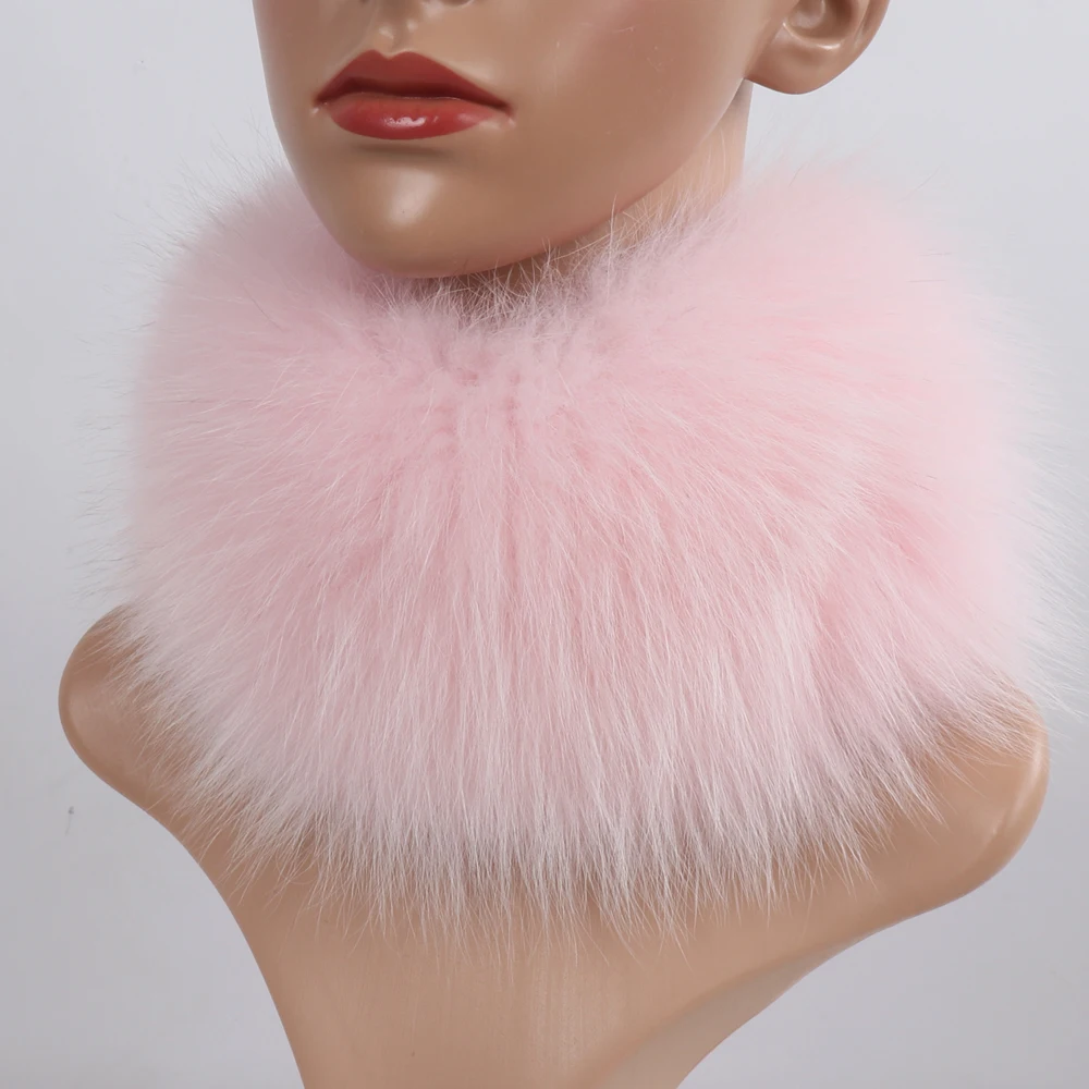 Hot Sale Brand Women Real Fox Fur Scarf Girls Warm Soft Knitted Good Elastic Real Fox Fur Headband Natural Fox Fur Ring Scarves