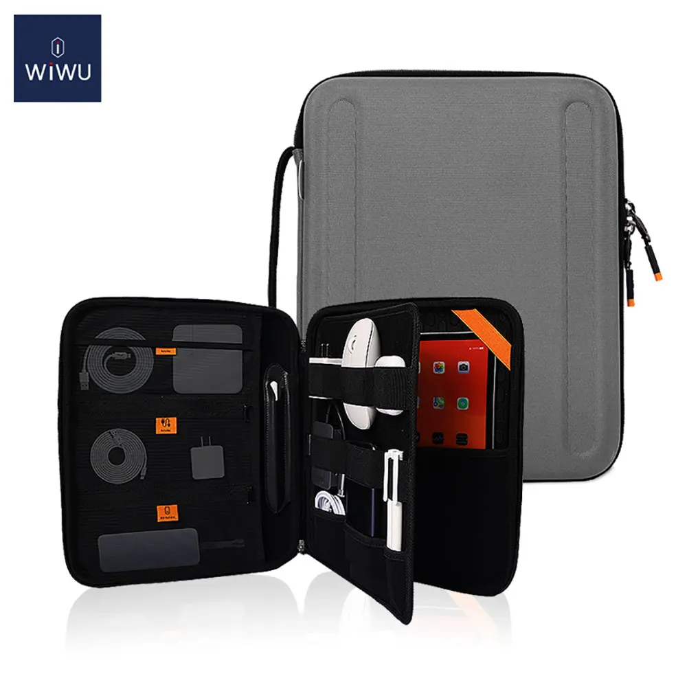 Torba na tablet WiWU EVA do iPada Pro 12.9 10.9 Odporna na wstrząsy torba na laptopa do iPada Pro 11 Skórzany pasek na rękę Etui na tablet do iPada Air 5 4