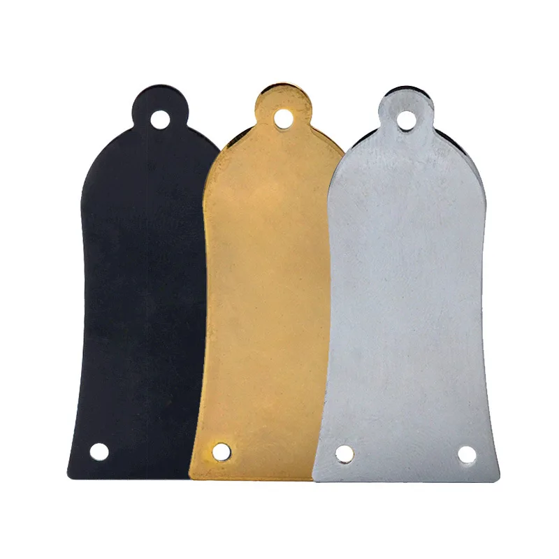 Ohello 3 Hole Metal Truss Rod Cover Plate Bell Shaped Acoustic Electric Bass Guitar Chrome Black Gold Chrome Guitar Accessories