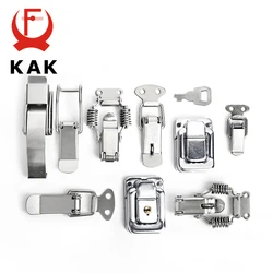 KAK-Primavera Loaded Trava Catch, Caixas de gabinete Toggle Hasp, Aço suave Hasp para porta deslizante Ferramenta de Hardware Janela simples, Box Lock