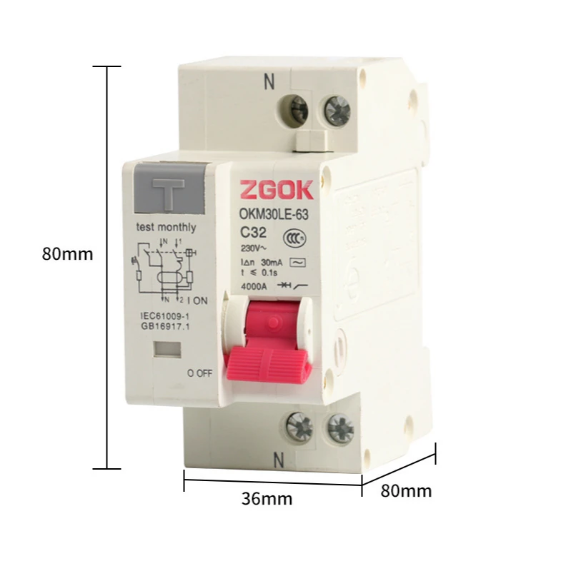 

Two-wire circuit breaker, air switch with leakage, double-in and double-out, leakage protector