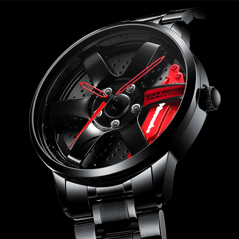 NEKTOM Car Wheel Rim Hub Watch Custom Design Super Car Rim Watches orologi creativi impermeabili per uomo Relogio Masculino