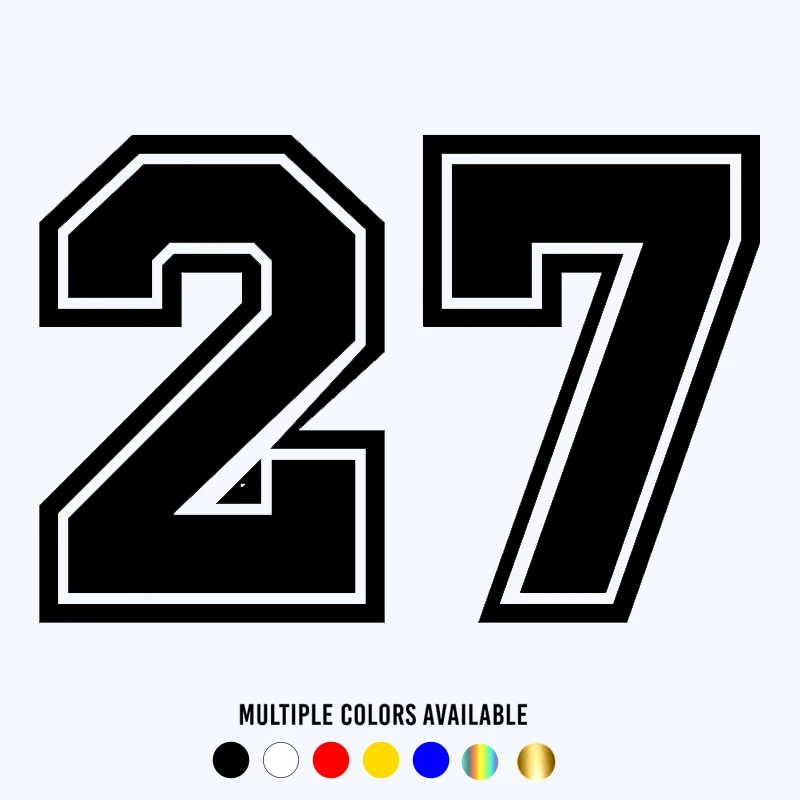 

CK2936# Racing Number 27 funny car sticker vinyl decal white/black car auto stickers for car bumper/rear window