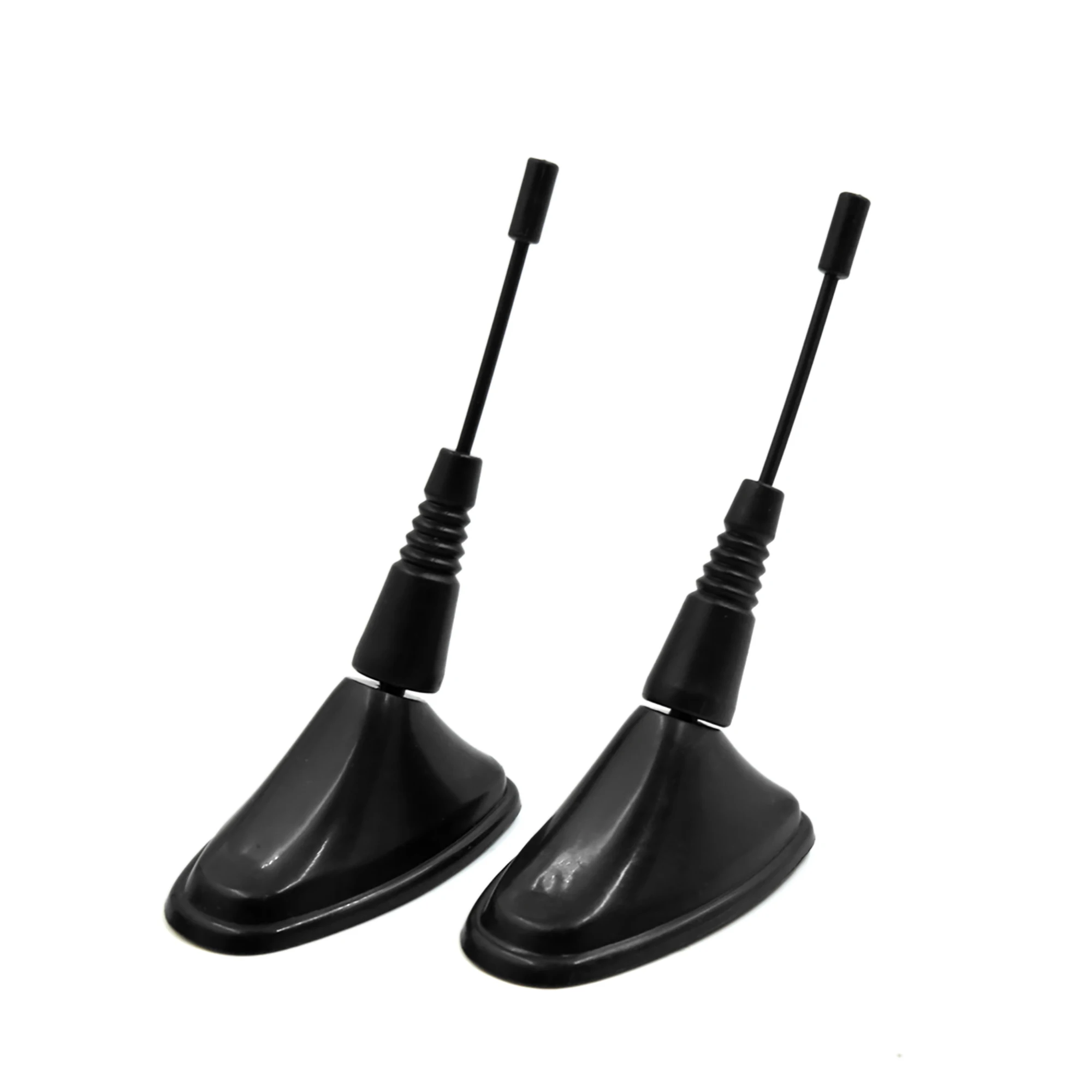 X Autohaux Car Roof Antenna Decoration 2pcs Black Self-adhesive Base AM/FM External Decorative Antenna Aerial for Car Auto