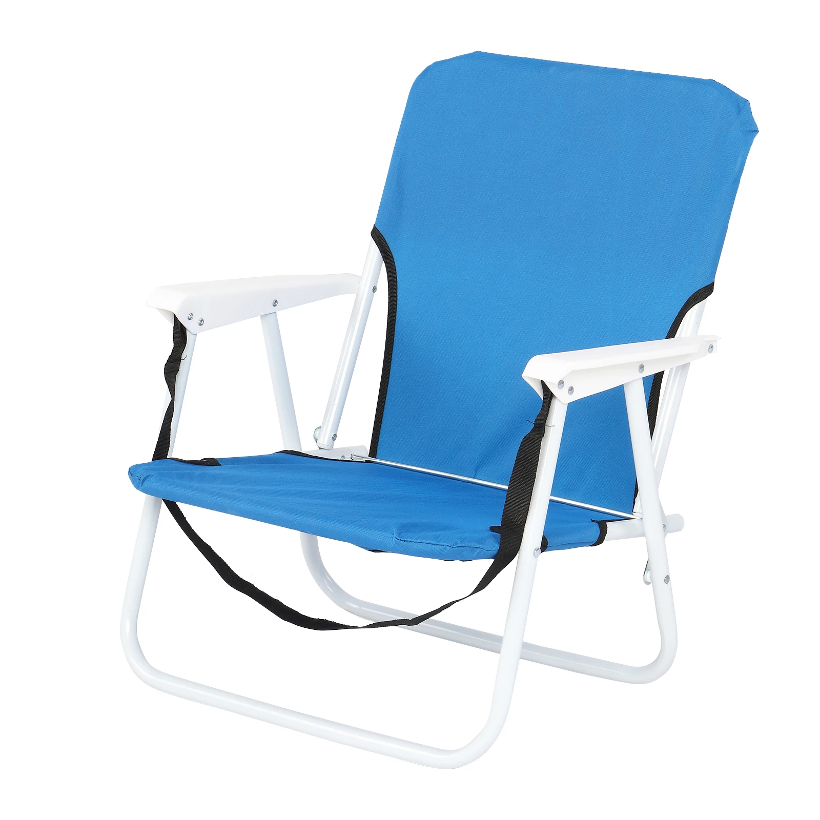 US Oxford Cloth Iron Outdoor Beach Chair Blue Outdoor Camping Chairs Beach Fishing Chair Garden Hiking Picnic Seat Furniture