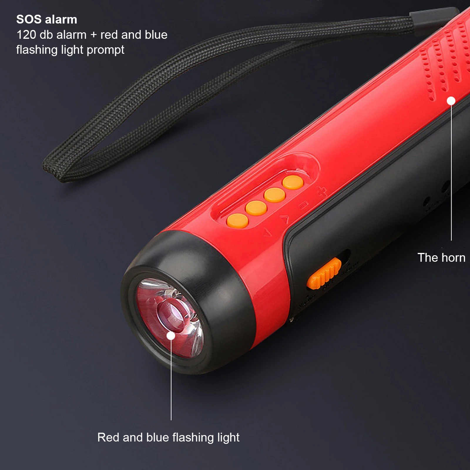 LED Flashlight Outdoor Emergency Flashlight Voice Alarm FM Radio Torches Hand-Cranked Generator Power Flashlight