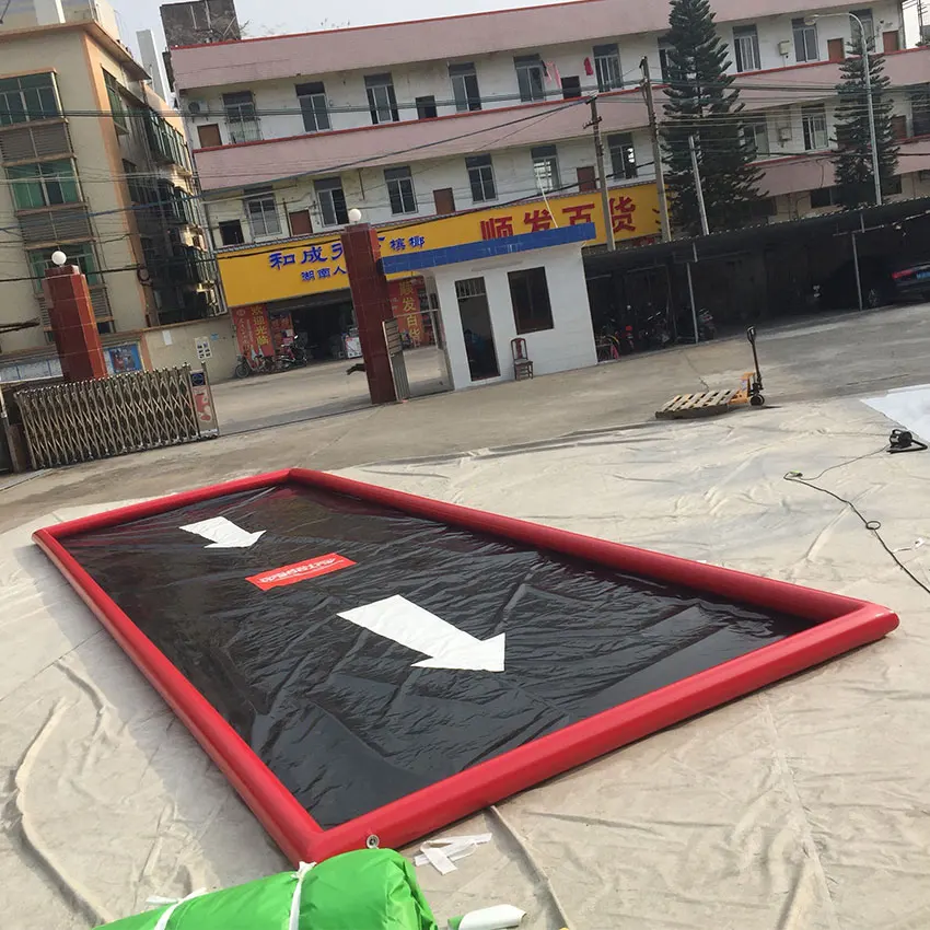 

Home Use PVC Water Containment Mats Portable Inflatable Car Wash Cleaning Mat With Air-Pump Collector Boarding With Drain