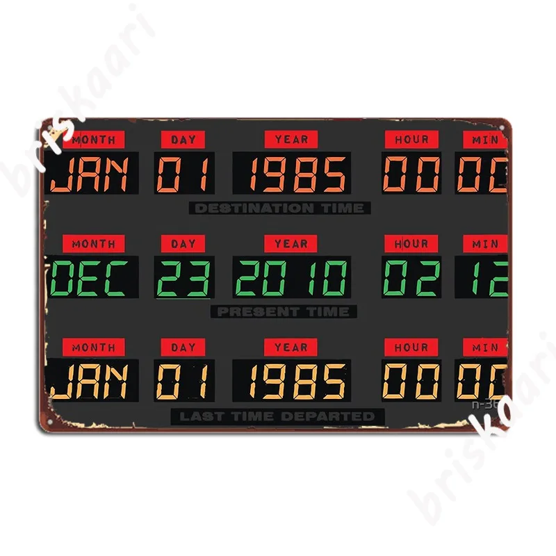 Back To The Future Delorean Time Travel Console Poster Metal Plaque Cinema Garage Decoration Tin sign Posters