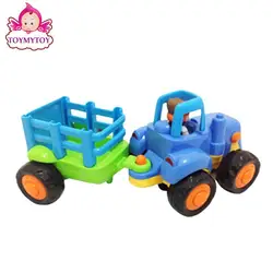 Kids Car Toy Tractors Car Model Engineering Van Model Kids Early Learning Toy Blue