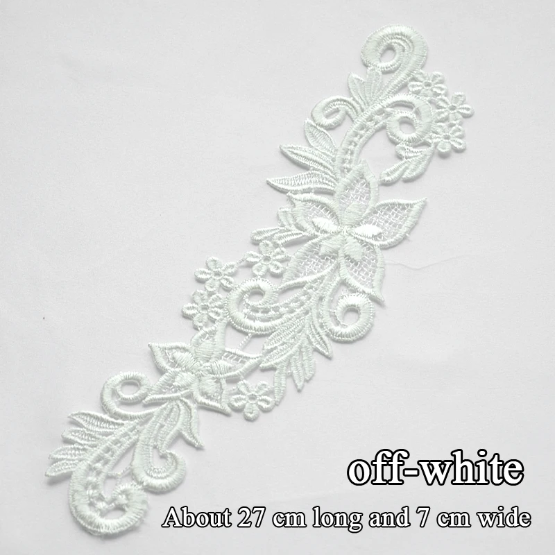 1 pair Hollow Embroidery Lace Applique handmade DIY decorative accessories materials many Colors for choice