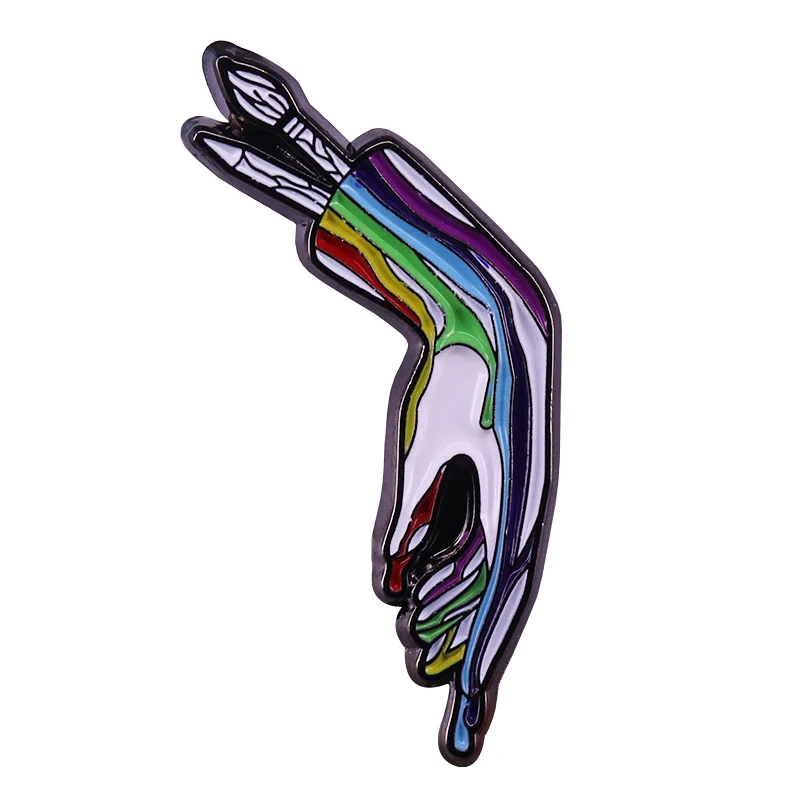 FLOW Cycle Artist Hand Painting Enamel Pin Badge