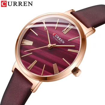 CURREN 2020 orologi da donna cinturino in pelle orologio da polso al quarzo classico semplice orologio femminile muslimah