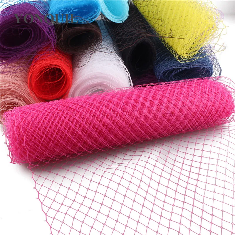 

45Cm Hot Pink Birdcage Veils for Fascinators Hair Accessories Millinery Hats Headwear Nettings Wedding Bridal Velling or 12Color