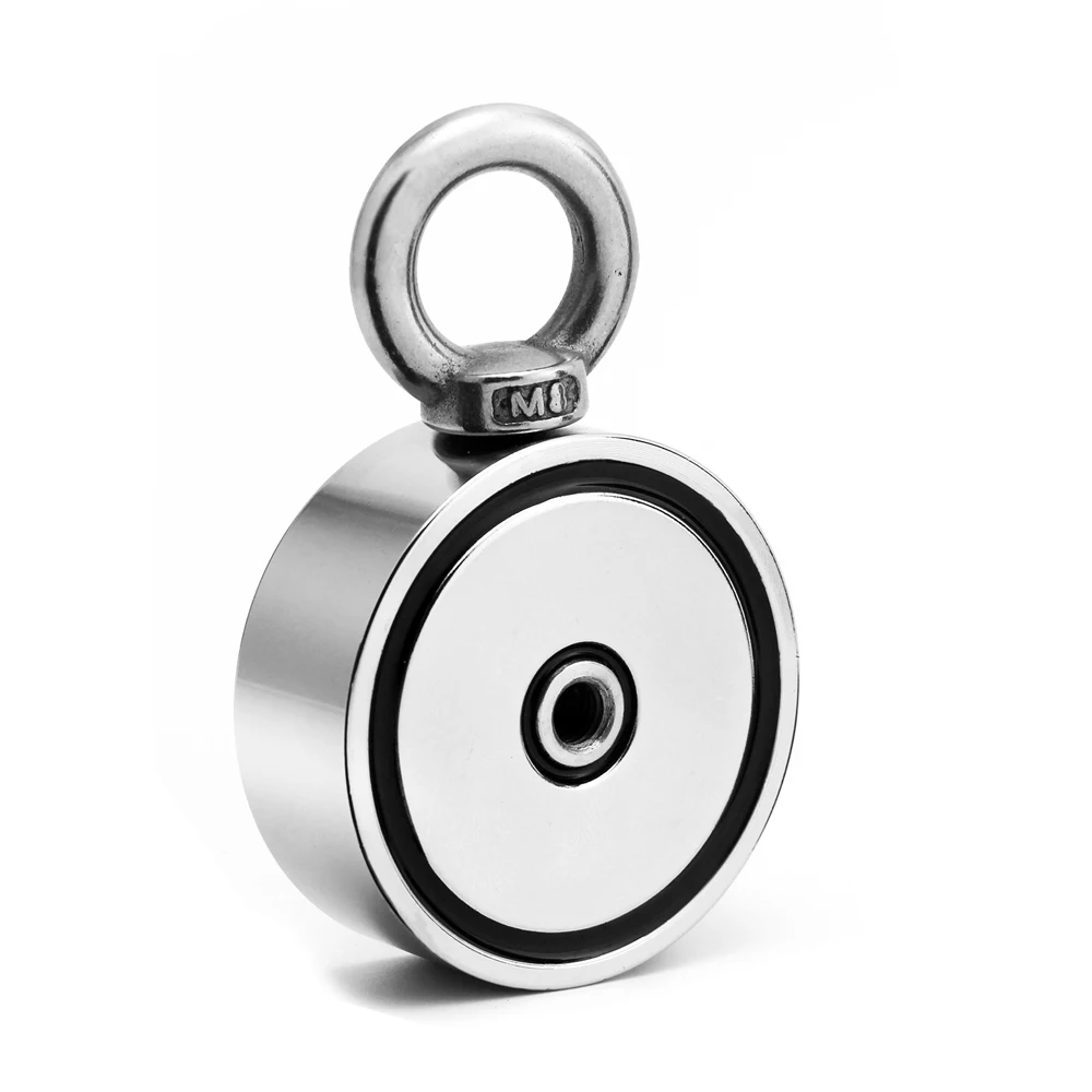 D48-D75mm Strong Neodymium Magnet Double side Search magnet hook super power Salvage Fishing magnetic Stell Cup holder