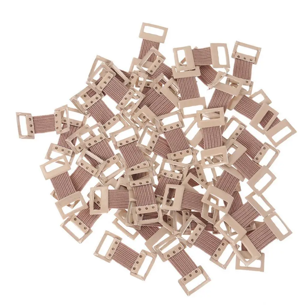 10PC/Bag Replacement Elastic Bandage Wrap Stretch Metal Fixation Clamps White brown Hooks Clips Colors E9Q9