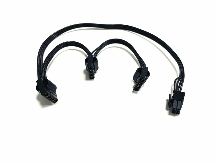 6Pin Male to 3 IDE / 4 IDE Modular Power Supply Cable For OCZ - ModXStream Pro 600W 80+ Certified Semi-Modular ATX