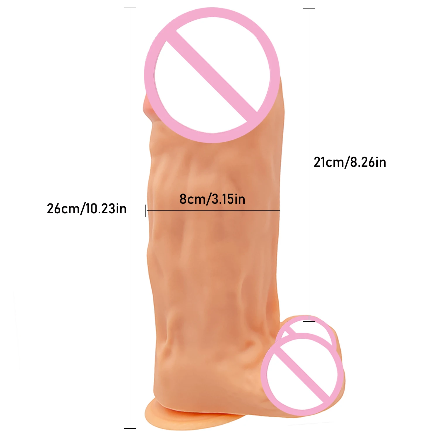 26*8CM Oversized Realistic Dildos Sex Products Soft Thick Penis Huge Phallus Erotic Big Dick Sex Toys for Women Masturbation