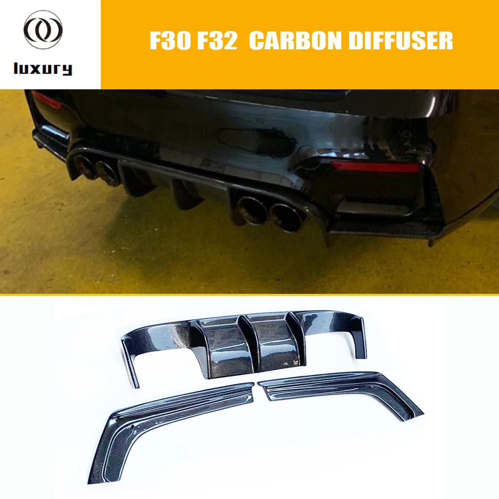 Carbon Fiber Rear Bumper Diffuser for BMW F30 3 Series 318 320 328 330 335 340 Change to Taiwan AN M3 Bumper 2012-2018