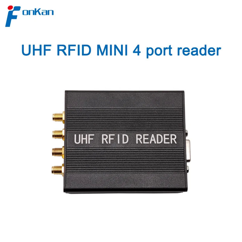 

FONKAN 860-960Mhz UHF RFID Reader RS232 Interface 4 Antenna Port ISO18000-6C Free SDK and DEMO