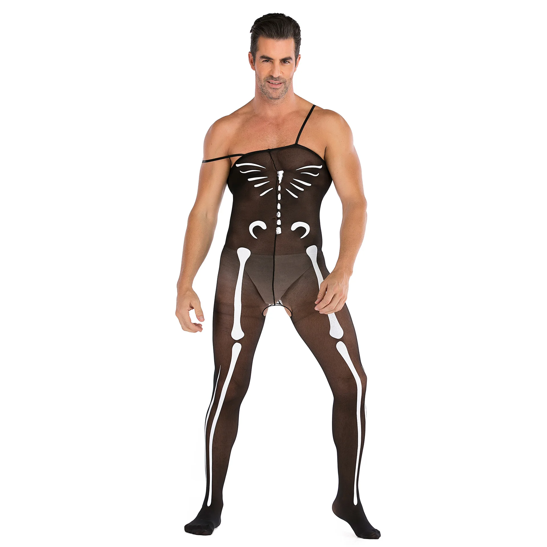 Plus Size Men Sexy Lingerie Teddy Bodysuits Man Netting Body Stocking Porno Cosplay Underwear Sexy Costumes Intimates Man Hose